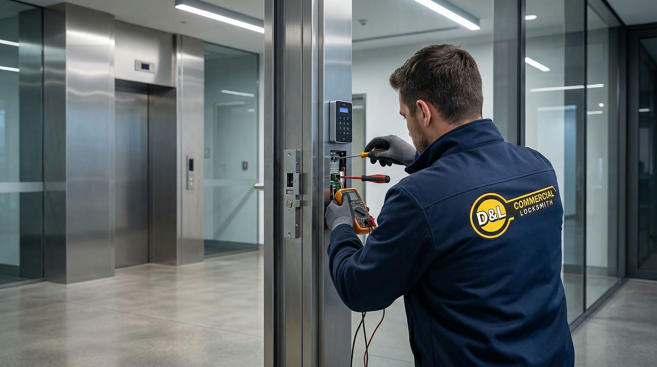 Commercial building security locks